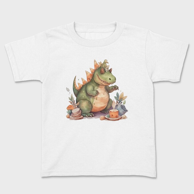 Dinosaur Fantasy Watercolor Birthday Tote, Tricou Copii