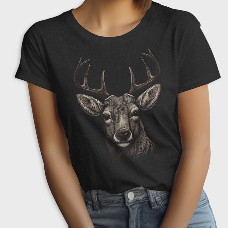 Realistic Deer, Tricou Femei