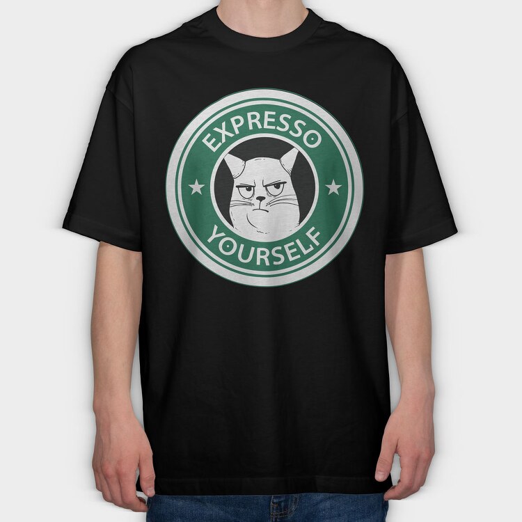Expresso Yourself, Tricou Oversize Barbati (Unisex)