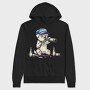 Dog Drinking Beer, Hanorac Oversize Barbati (Unisex)
