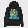 Dog Human Friendship Best Friends, Hanorac Oversize Barbati (Unisex)
