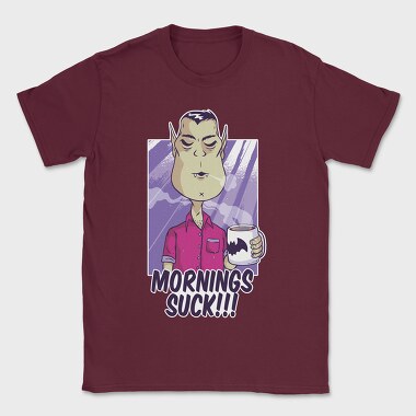 Mornings Suck Vampire, Tricou Barbati (Unisex)