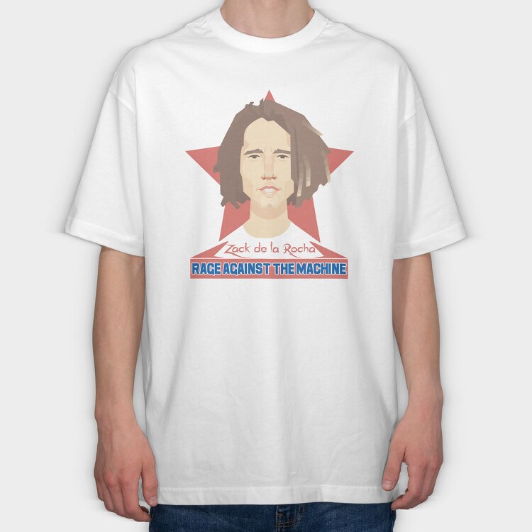 RATM Zach de la Rocha, Tricou Oversize Barbati (Unisex)