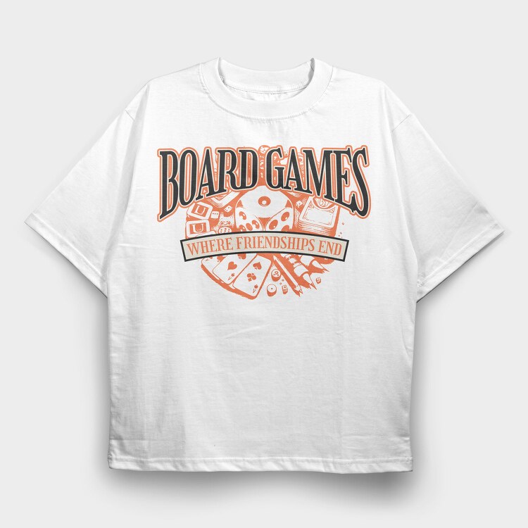 Funny Board Games, Tricou Oversize Barbati (Unisex)
