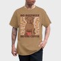 No Business Before Coffee Dog, Tricou Barbati (Unisex)