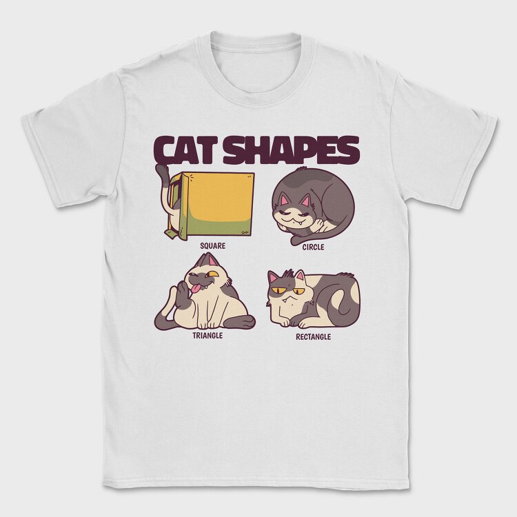 Funny Cat Shapes, Tricou Barbati (Unisex)