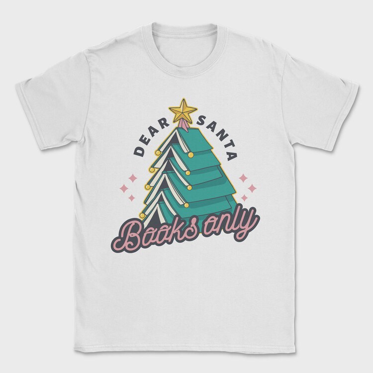 Funny Christmas Books Tree, Tricou Barbati (Unisex)