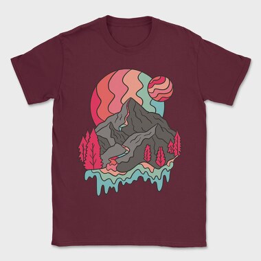 Mountain Rainbow Planets, Tricou Barbati (Unisex)