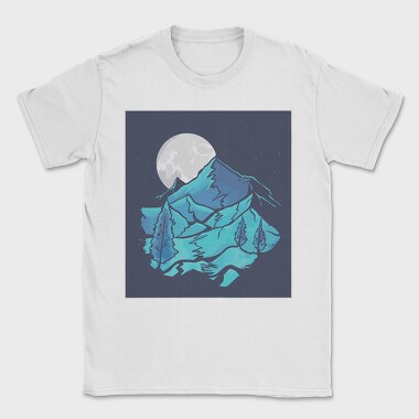 Watercolour Moon Landscape, Tricou Barbati (Unisex)