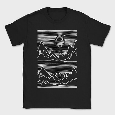 Mountains 3d, Tricou Barbati (Unisex)