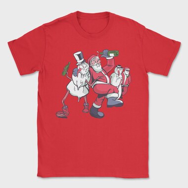 Snowmen Santa Drunk, Tricou Barbati (Unisex)