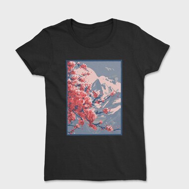 Sakura Mountains Paint, Tricou Femei