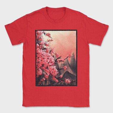 Cherry Blossom Painting, Tricou Barbati (Unisex)