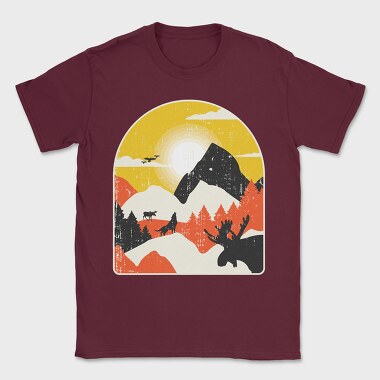 Mountains Wolf Moose, Tricou Barbati (Unisex)