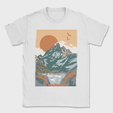 Vintage Mountain, Tricou Barbati (Unisex)
