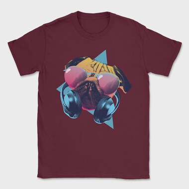 Retro Pug, Tricou Barbati (Unisex)