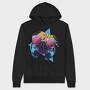Retro Pug, Hanorac Oversize Barbati (Unisex)