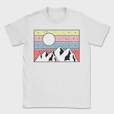Retro Mountain Sunset, Tricou Barbati (Unisex)