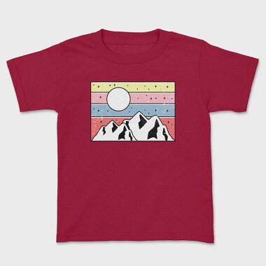 Retro Mountain Sunset, Tricou Copii