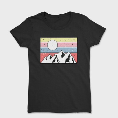 Retro Mountain Sunset, Tricou Femei
