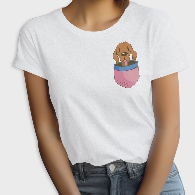 Vizsla Dog Pocket, Tricou Femei