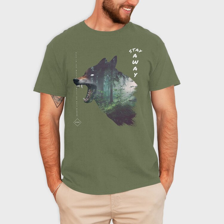 Realistic Forest Wolf, Tricou Barbati (Unisex)