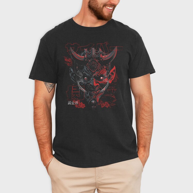 Oni Cyberpunk, Tricou Barbati (Unisex)
