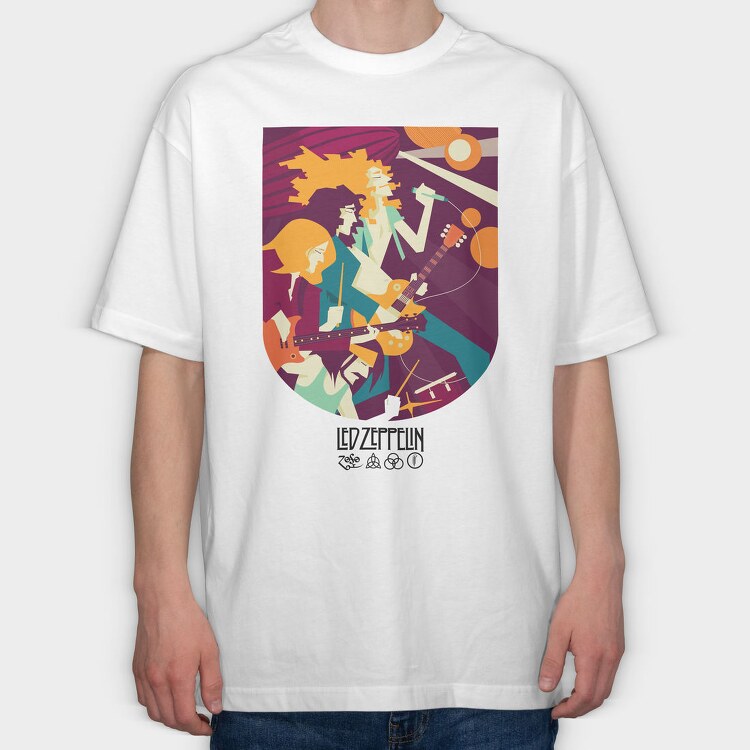 LED ZEP 2, Tricou Oversize Barbati (Unisex)
