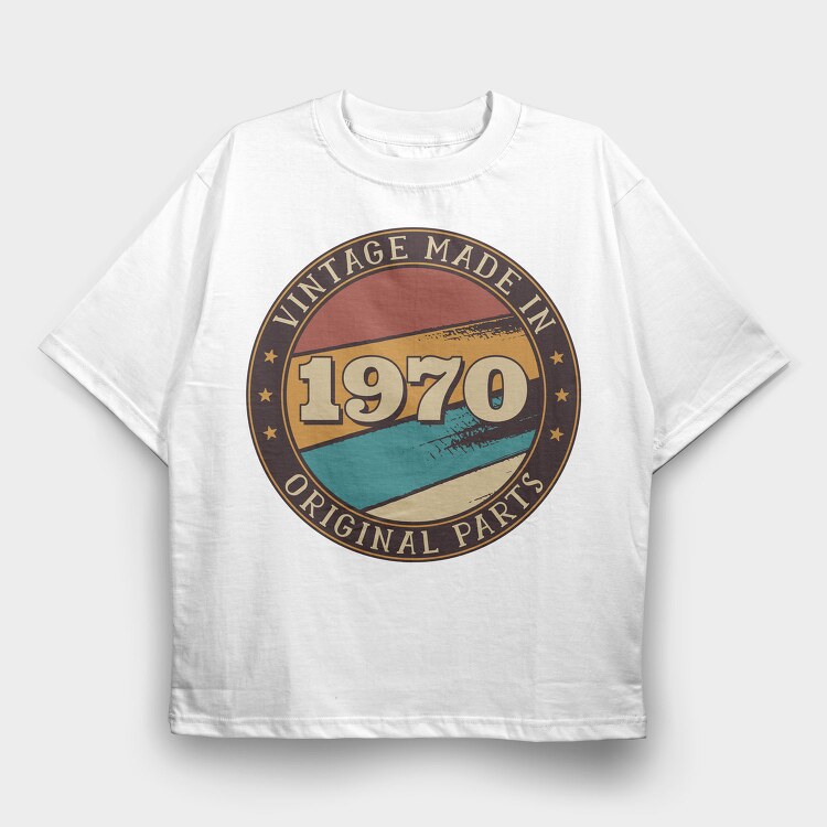 Vintage Made In, Tricou Oversize Barbati (Unisex)