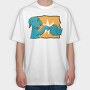 Dog Fist Bump Like Bro, Tricou Oversize Barbati (Unisex)