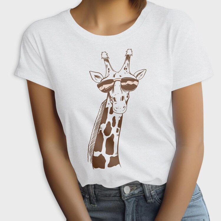 Giraffe Sunglasses, Tricou Femei