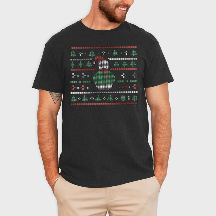 Uglysweater Snowman, Tricou Barbati (Unisex)