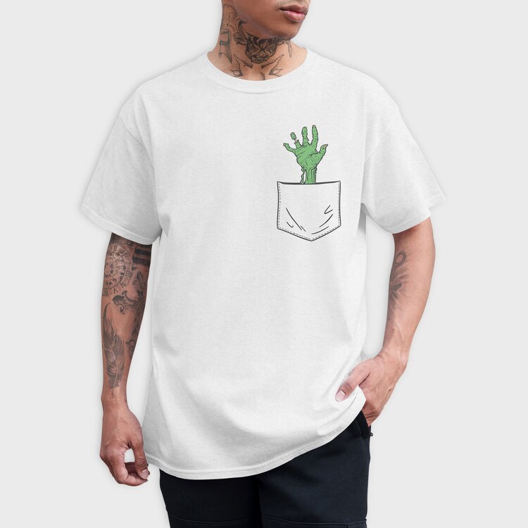 Zombie Hand Pocket, Tricou Barbati (Unisex)