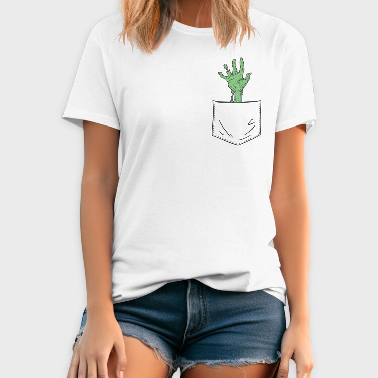 Zombie Hand Pocket, Tricou Barbati (Unisex)