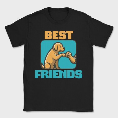 Dog Human Friendship Best Friends, Tricou Barbati (Unisex)