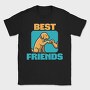 Dog Human Friendship Best Friends, Tricou Barbati (Unisex)