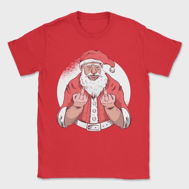 Santa Middle Finger, Tricou Barbati (Unisex)