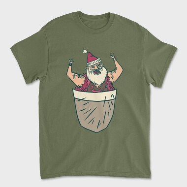 Santa Pocket, Tricou Barbati (Unisex)