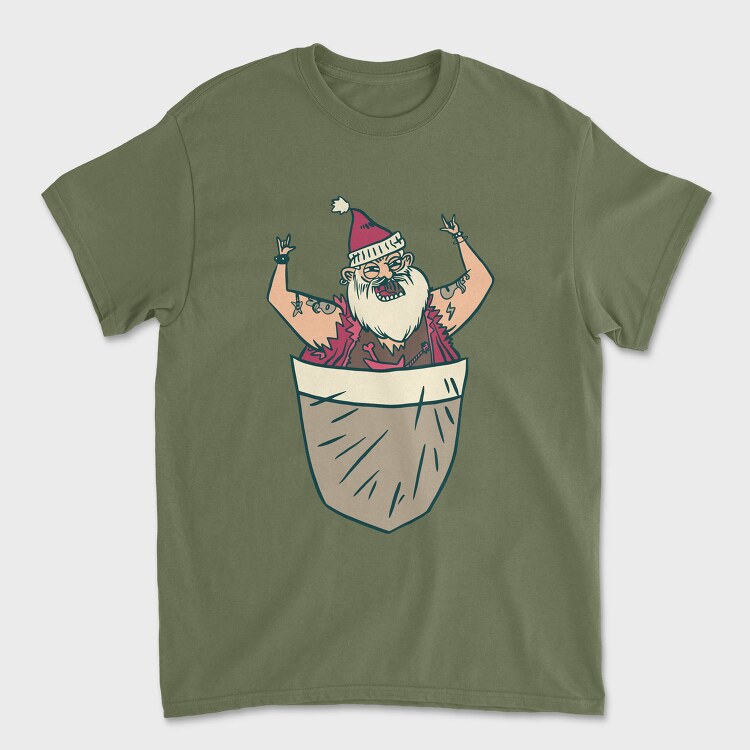 Santa Pocket, Tricou Barbati (Unisex)