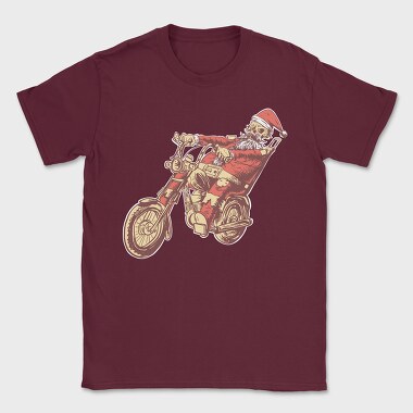 Santa Motorbike, Tricou Barbati (Unisex)