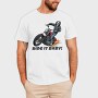 Skeleton Flames Moto, Tricou Barbati (Unisex)