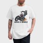 Skeleton Flames Moto, Tricou Barbati (Unisex)