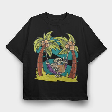 Skull Hamac, Tricou Oversize Barbati (Unisex)