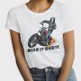 Skeleton Flames Moto, Tricou Femei