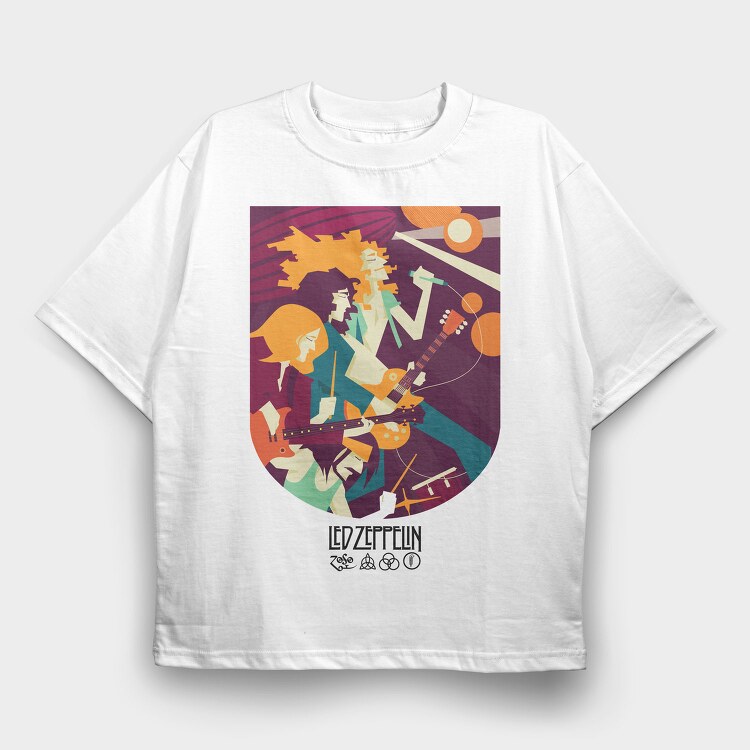 LED ZEP 2, Tricou Oversize Barbati (Unisex)