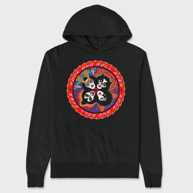 KISS Rock N Roll, Hanorac Oversize Barbati (Unisex)