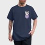 Pocket Cute Cat, Tricou Barbati (Unisex)