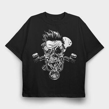 Biker Design, Tricou Oversize Barbati (Unisex)