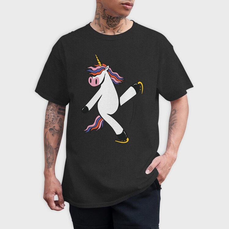 Unicorn Ice Skating, Tricou Barbati (Unisex)