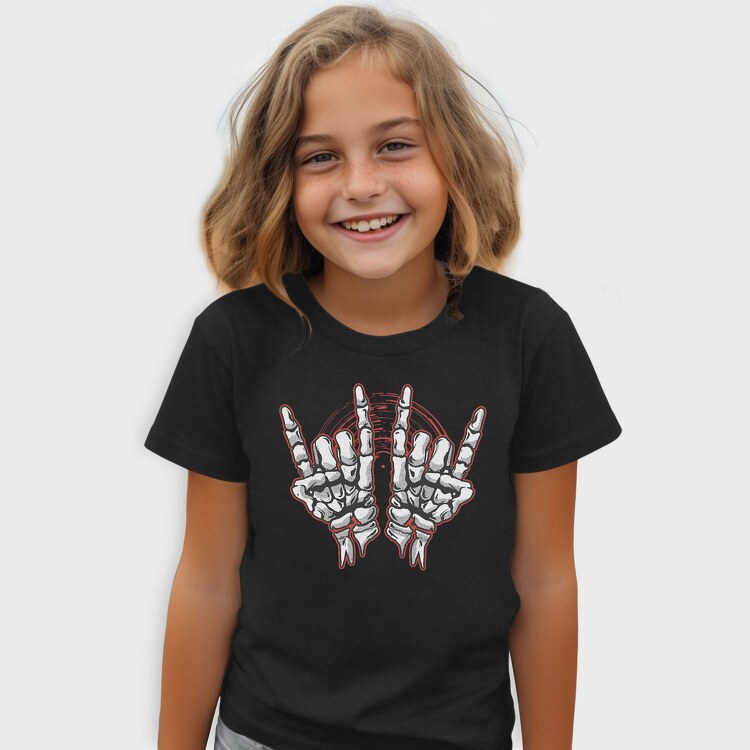 Rock Skeleton Hands, Tricou Copii